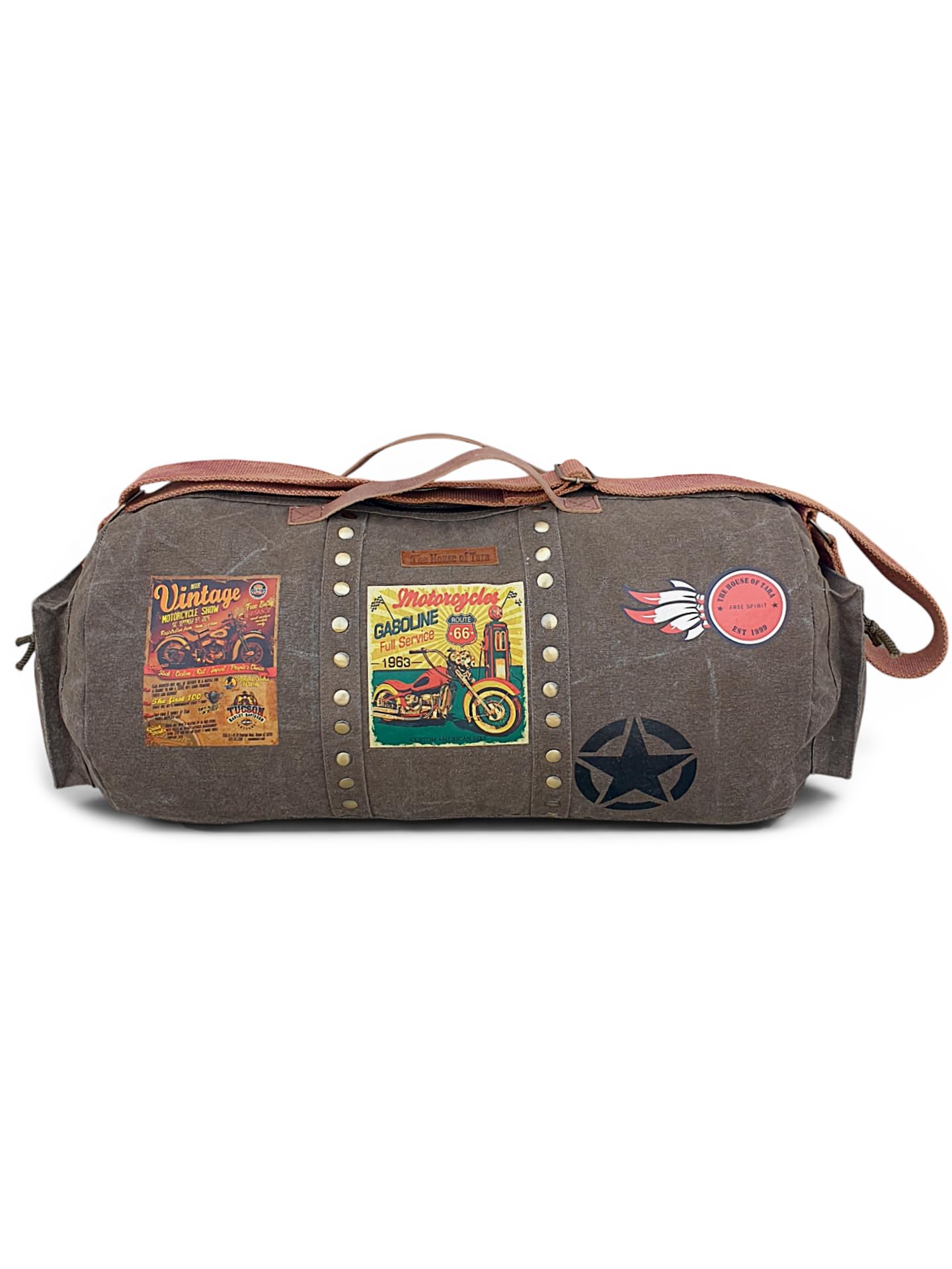Canvas Travel Duffle Bag 25 litres | Sports Duffel | for Men and Women | Adjustable Broad Strap | Gym Bag | Airline Carry On Luggage | Quick Access Pockets (Acorn Brown)-image-27