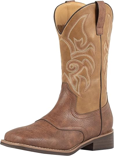 J's.o.l.e Cowboy Boots for Men Wide Square Toe Men's Western