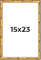 Vista 133 de Poster Palooza Marco de madera maciza de bambú dorado de 12 x 8 pulgadas con acrílico UV, respaldo de tablero de espuma y accesorios para colgar