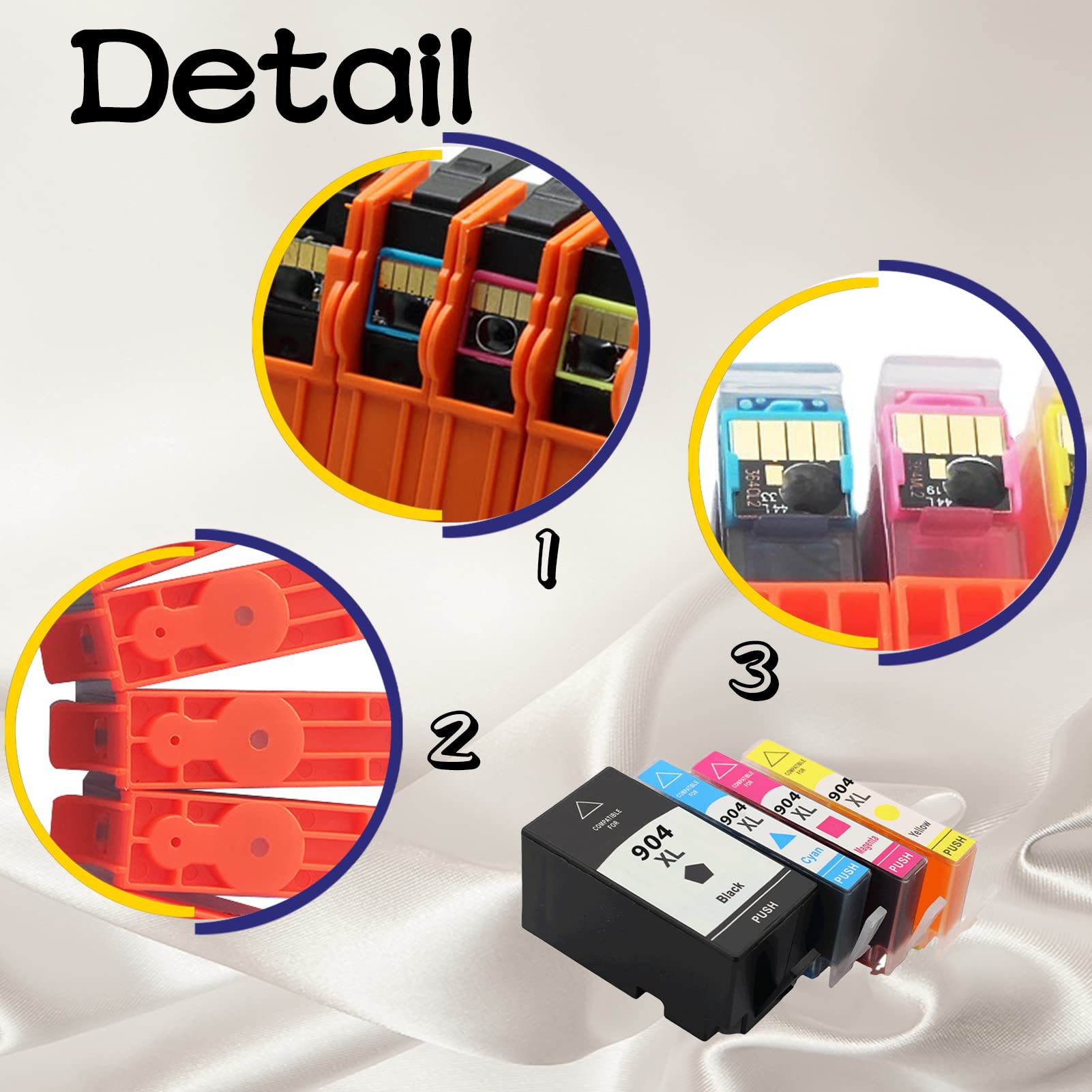 Per HP 904xl Inchiostro Compatibile Utilizzata Per OfficeJet Pro 6970 All-in-one 4 pack