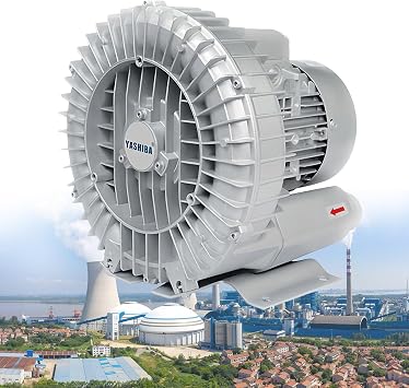 Regenerative Blower Sewage Aeration 110V 50Hz Vortex Blower Vacuum Pressure Blowers, Single Phase Centrifugal Blower Aluminum Alloy 0.25HP/0.35HP/0.4HP/0.5HP/0.75HP/1.0HP/1.5HP/2.0HP,550W/0.75HP