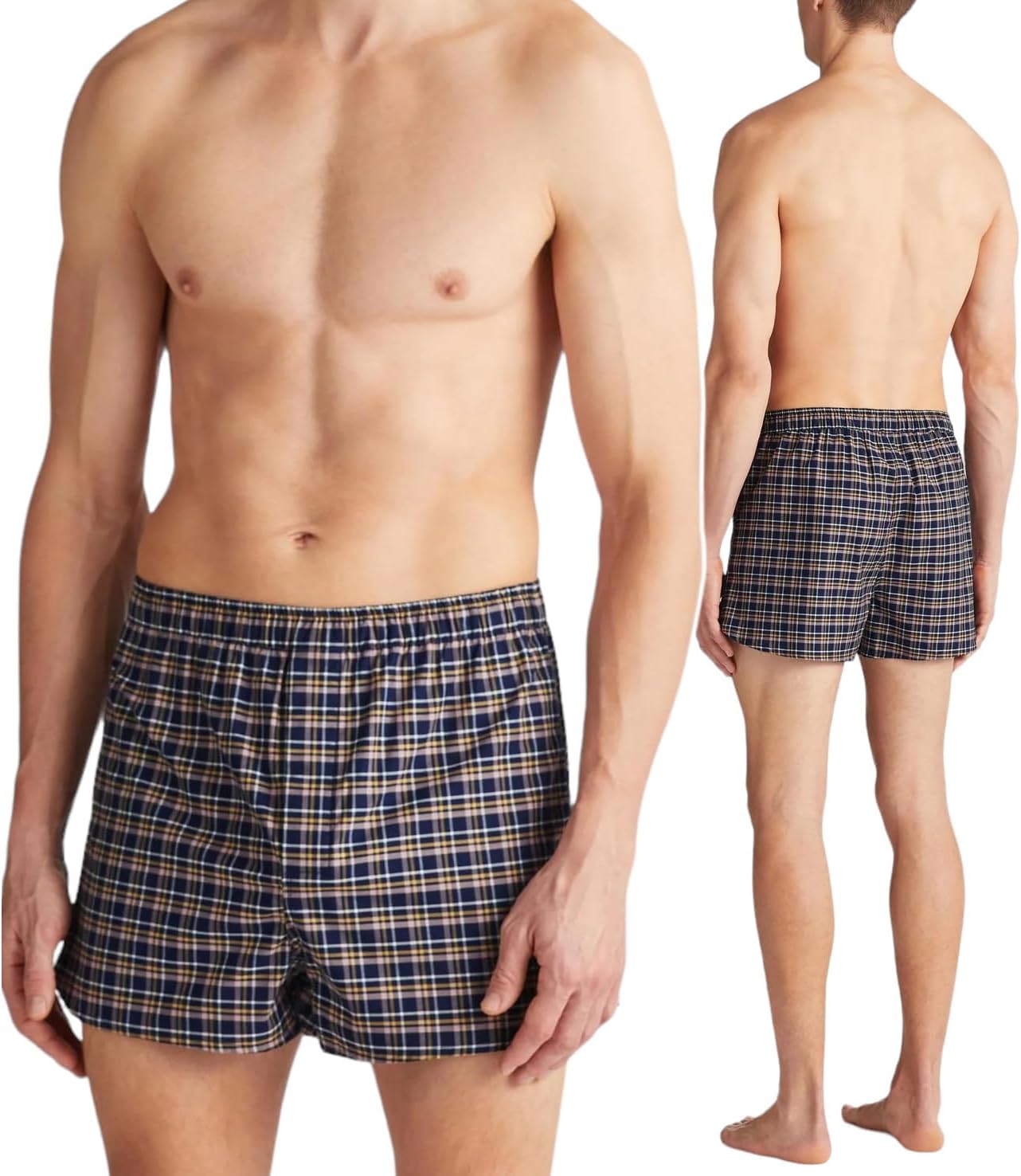 ToBeInStyle Men's Classic Multicolor Boxer Briefs in 3 or 6 Pack - Image 2