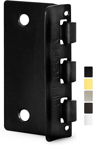 Jack N' Drill - Cerradura de puerta de acción abatible (paquete de 6) - Cerraduras reversibles de privacidad con tornillo antibloqueo para