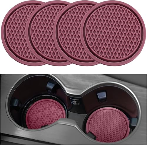 Miniatura 18 de SINGARO - Posavasos para el automóvil, 4 soportes universales antideslizantes integrados en los portavasos, accesorios