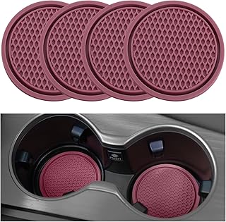 Car Cup Coaster, 4PCS Universal Non-Slip Cup Holders Embedded in Ornaments Coaster, Car Interior Accessories, Purple Glow