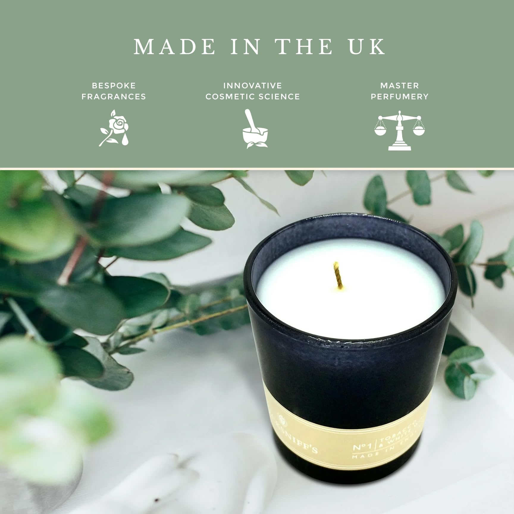Amazon.com: Pecksniffs Tobacco & White Wood Scented Candle
