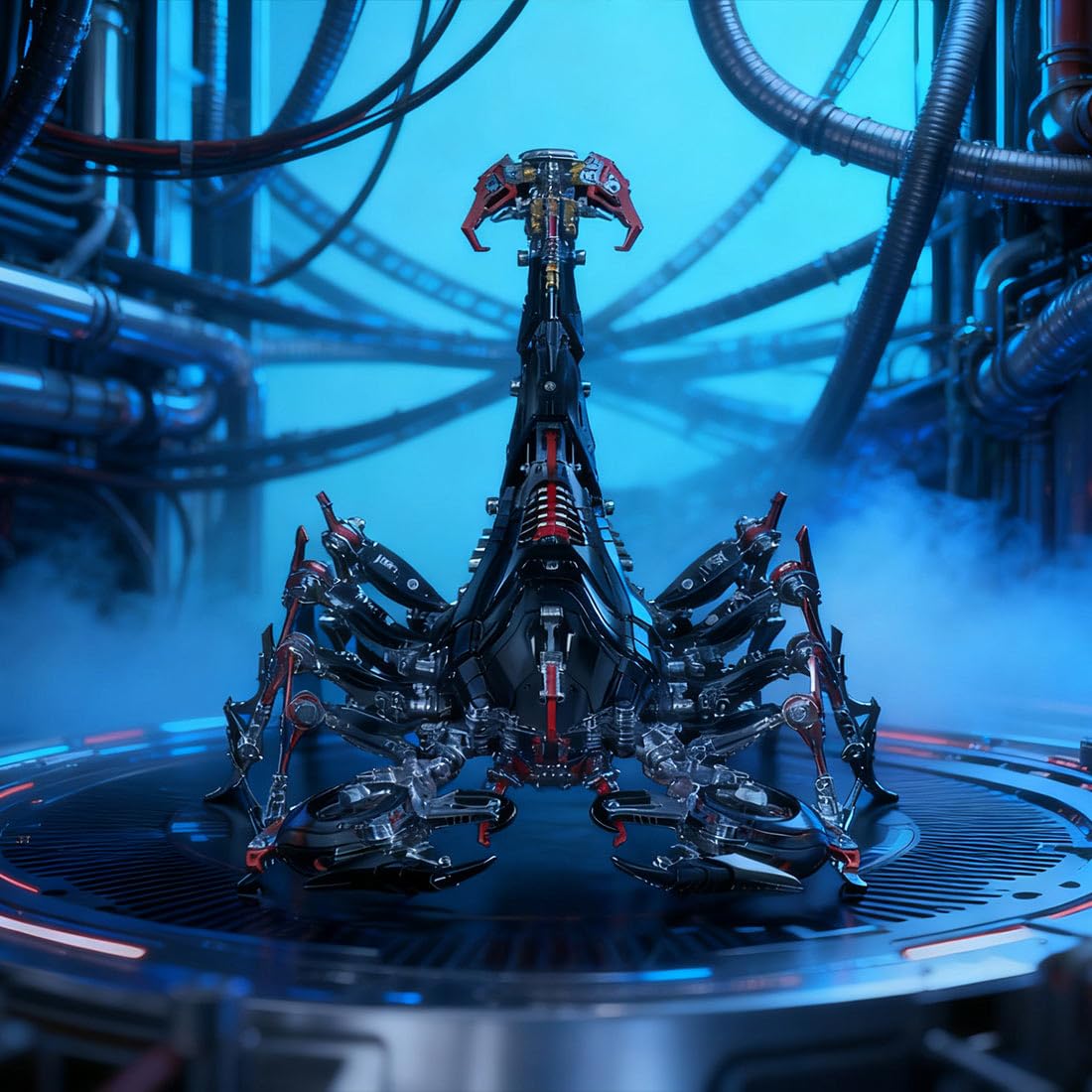 Puzzle 3D en métal - Scorpion mécanique - Kit de modélisme - Puzzle en métal - 1073 pièces - Modèle d'insecte mobile pour collectionneurs et adultes - Noir