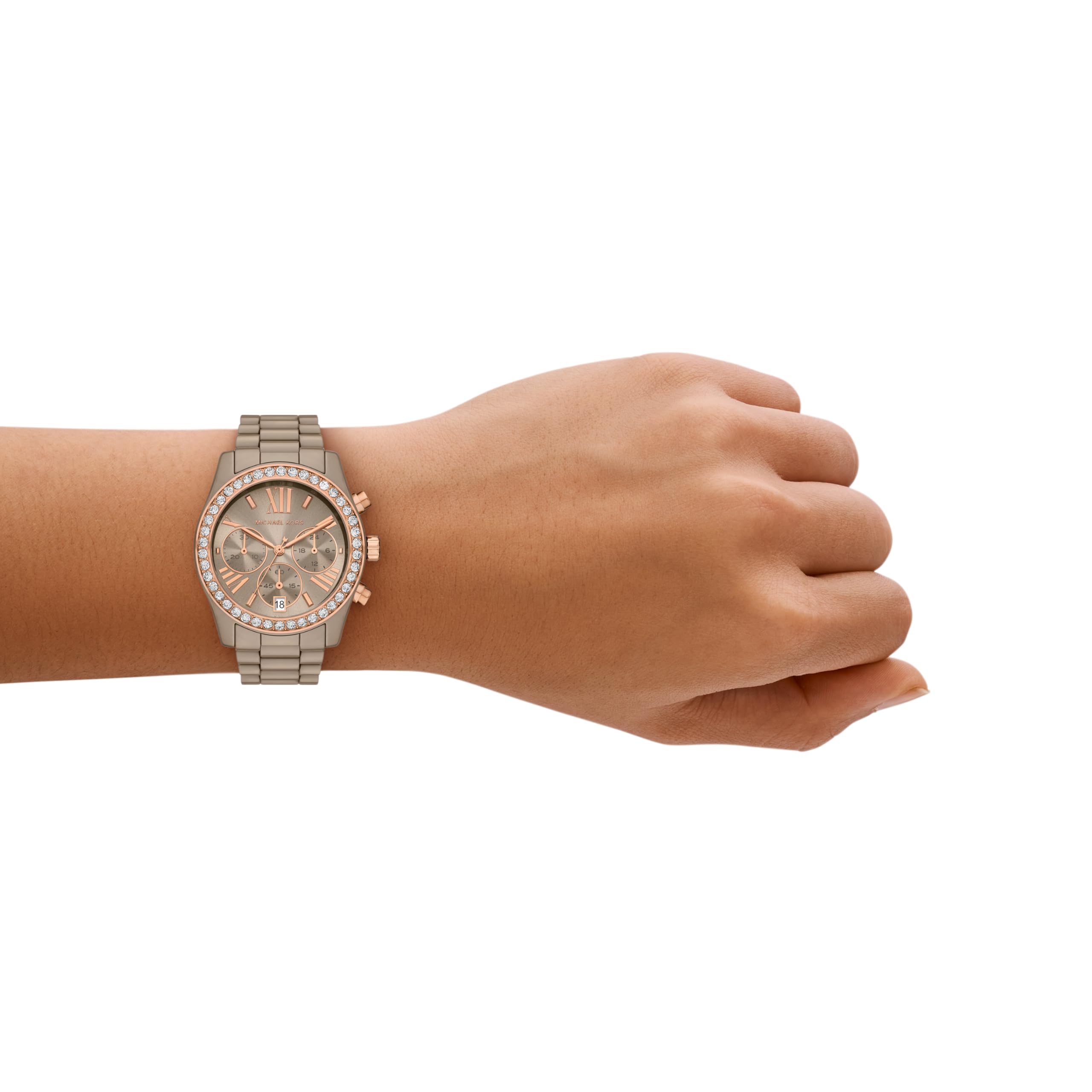 Michael Kors Women's Lexington Chronograph Nude Ceramic Watch (Model: MK4970)