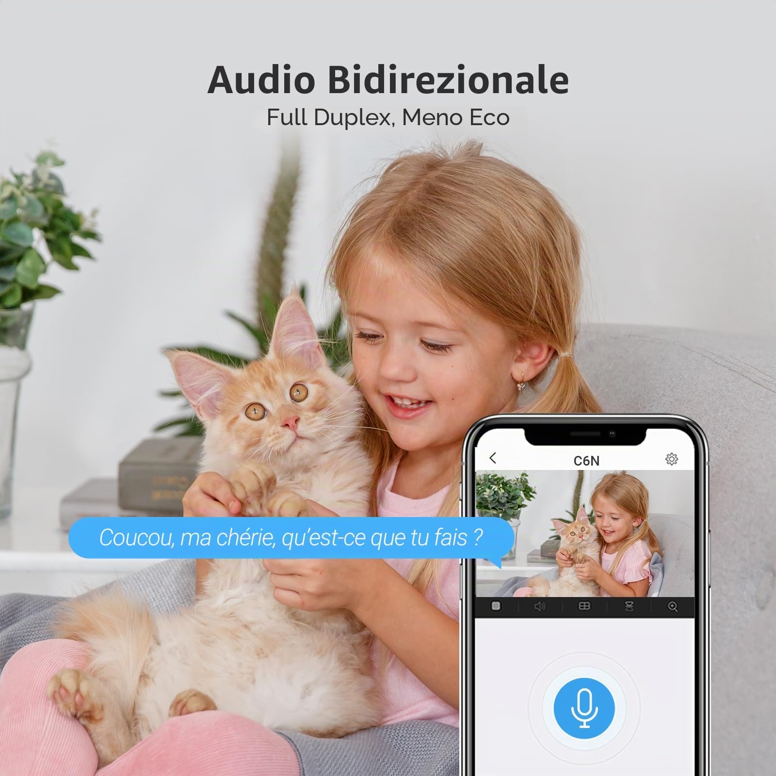 EZVIZ Pacchetto composto da Telecamera WiFi Esterno C8c 1080p e Telecamera WiFi Interno C6N 1080p