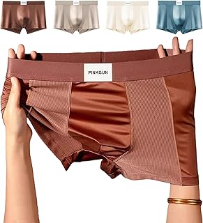 Breathable Underwear for Men with Satin & Mesh Panels