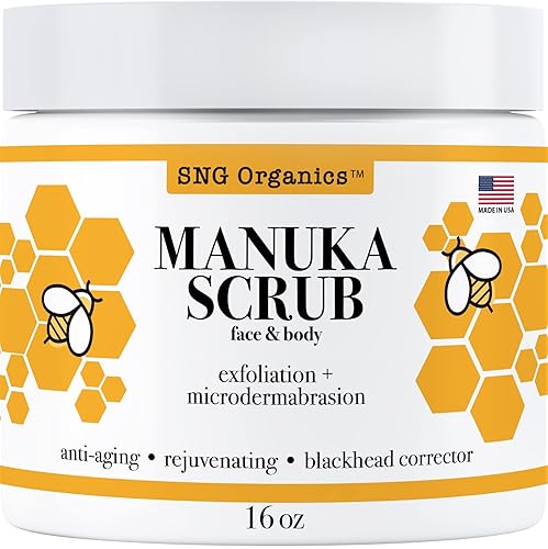 Exfoliante facial de microdermoabrasión calmante con miel de manuka natural 16 onzas Exfoliante facial hidratante exfoliante Exfoliante facial de