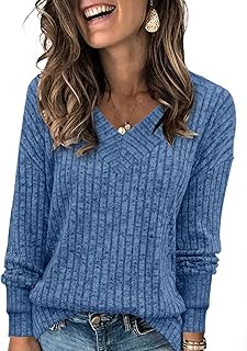 XMTOPYE Women Tops Autumn Fashion Pullover Long Sleeve Shirts V Neck Sweatshirts Casual Loose Winter Clothes 2025