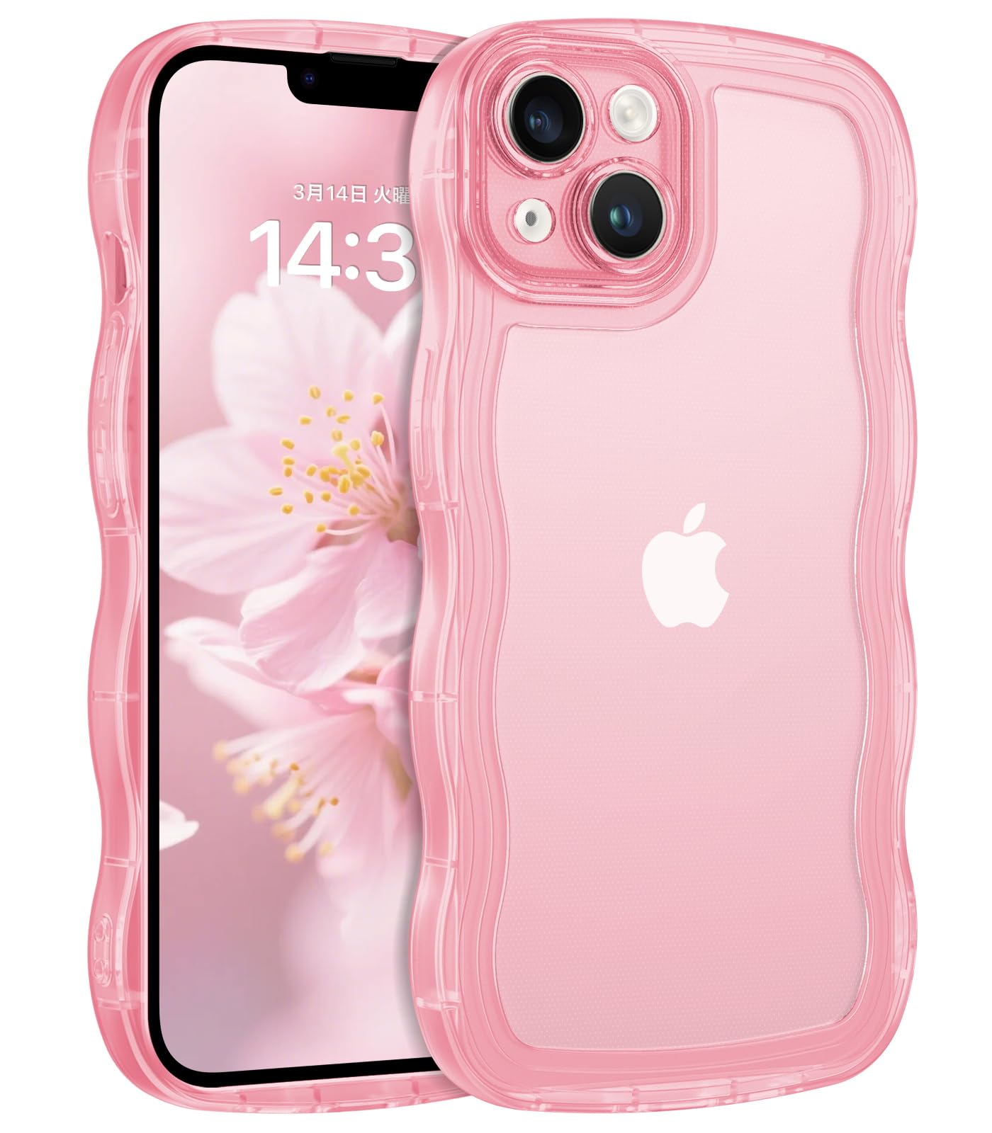 iPhone14 本体 ピンクケース USBケーブル 箱付き ほぼ未使用 Amazon.co.jp: BENTOBEN iPhone14 ケース クリア 波型 うねうね