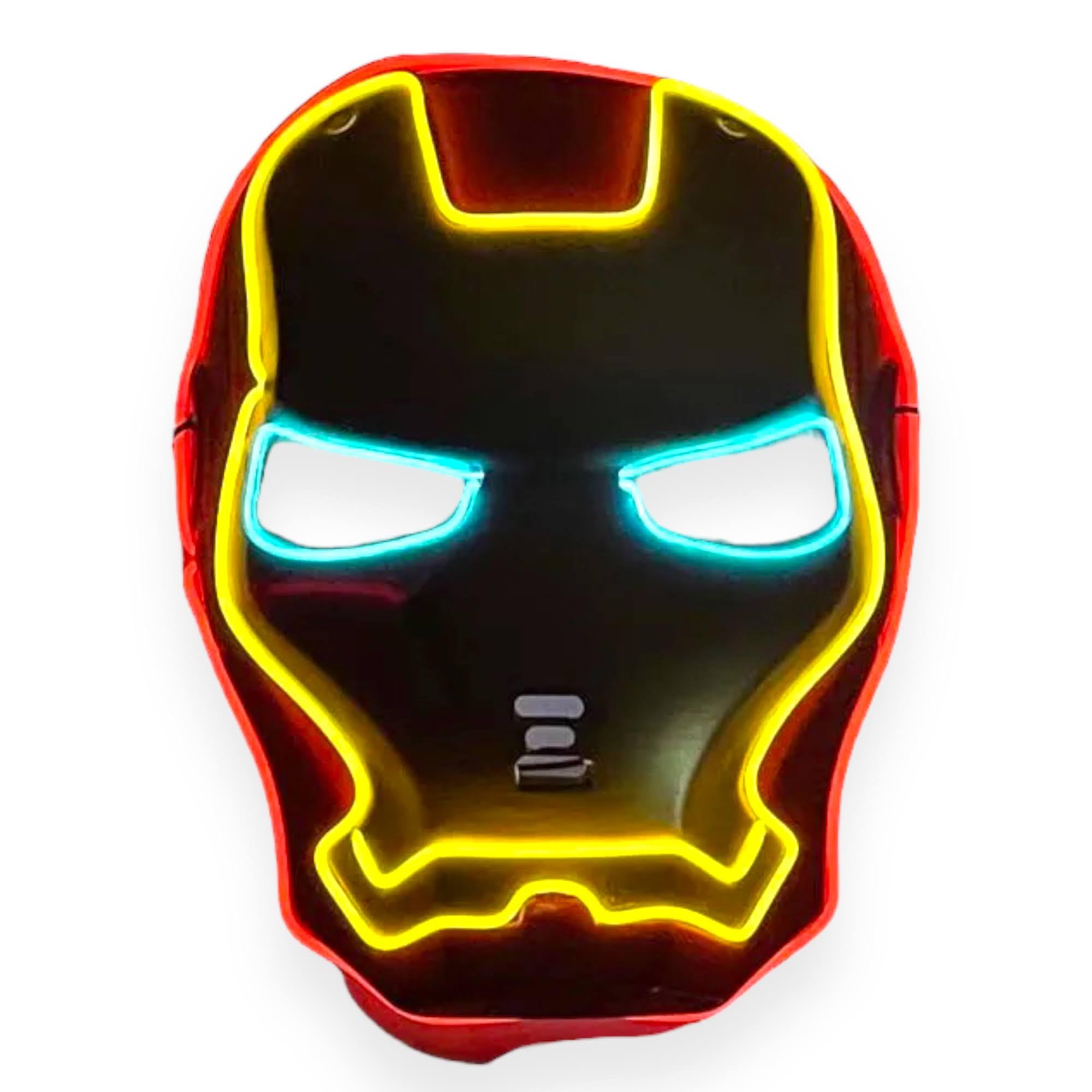 Prysm Gaming Super Hero Avengers Spiderman Mask Light Up LED El Wire Full Face Party Costume Dress Up, Cosplay, Halloween Trick or Treat