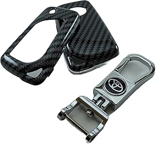 Generic carbon remote cover for toyota corolla 2020 with medal