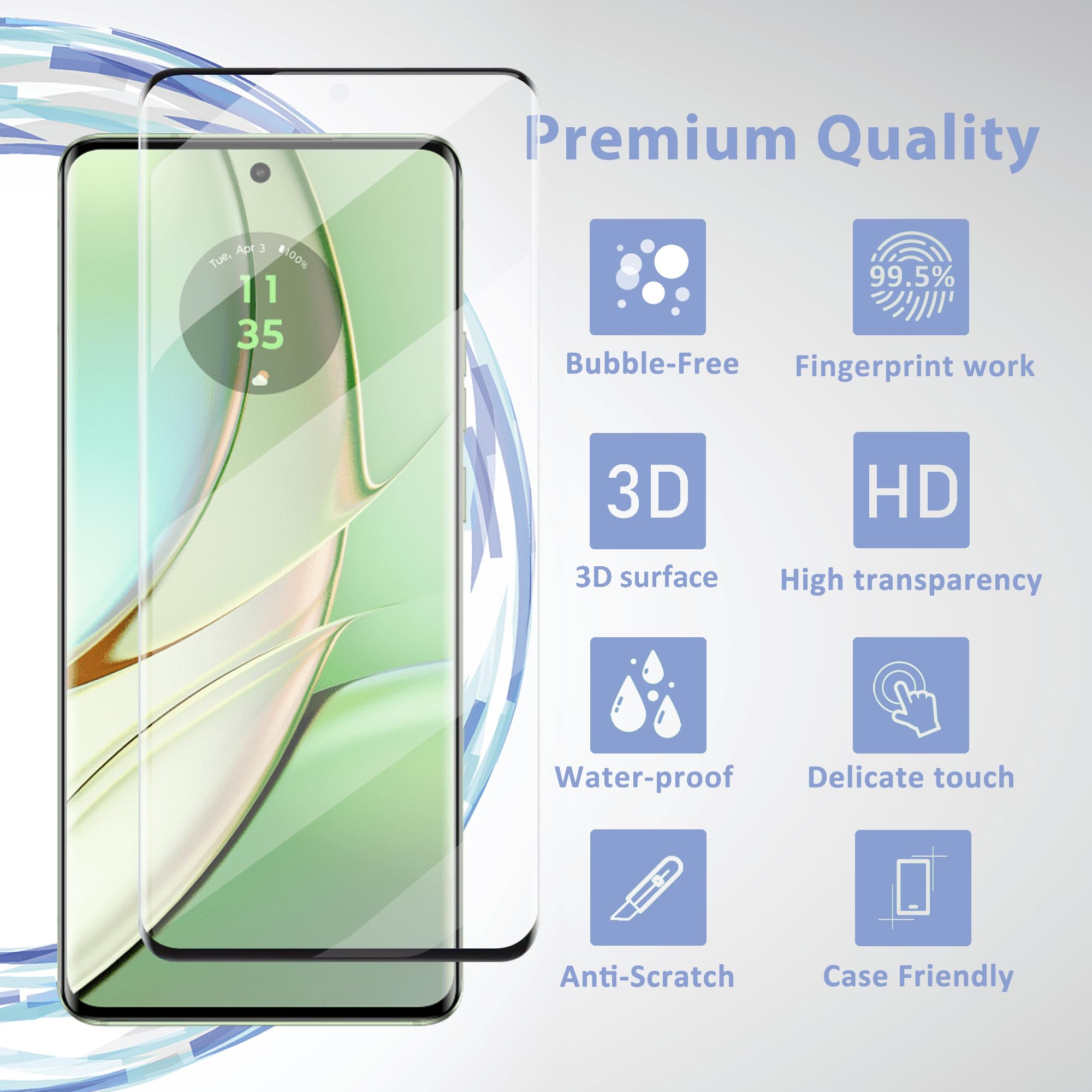 Pellicola Vetro Temperato Motorola Edge 40 - Foto 6