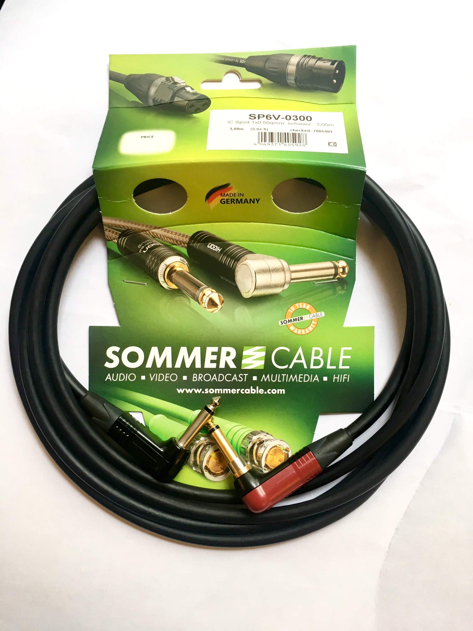 Sommer Cable Instrumentenkabel SC-Spirit Klinke NP2RX-BAG/Klinke NP2RX-AU-SILENT (6m)