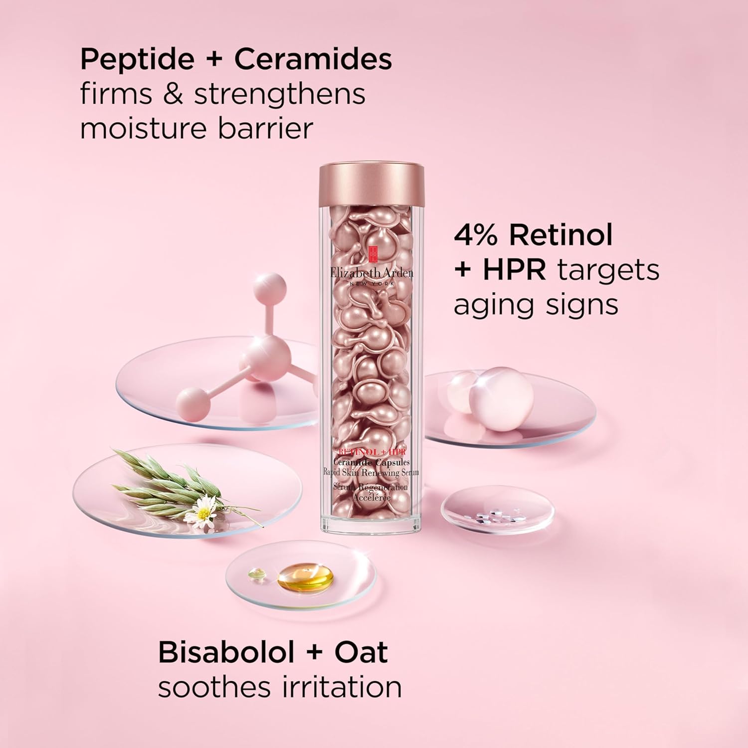 Elizabeth Arden Retinol + HPR Ceramide Rapid Skin Renewing Anti-Aging Face Serum Capsules, Fine Lines & Wrinkles Treatment with Peptides, Vitamin E, & Niacinamide - Image 11
