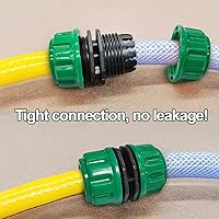 Vista 3 de BlingKingdom Extensor de conector de reparación de manguera para unirse a manguera de jardín de 1/2 pulgada, conexión de reparación rápida, manguera