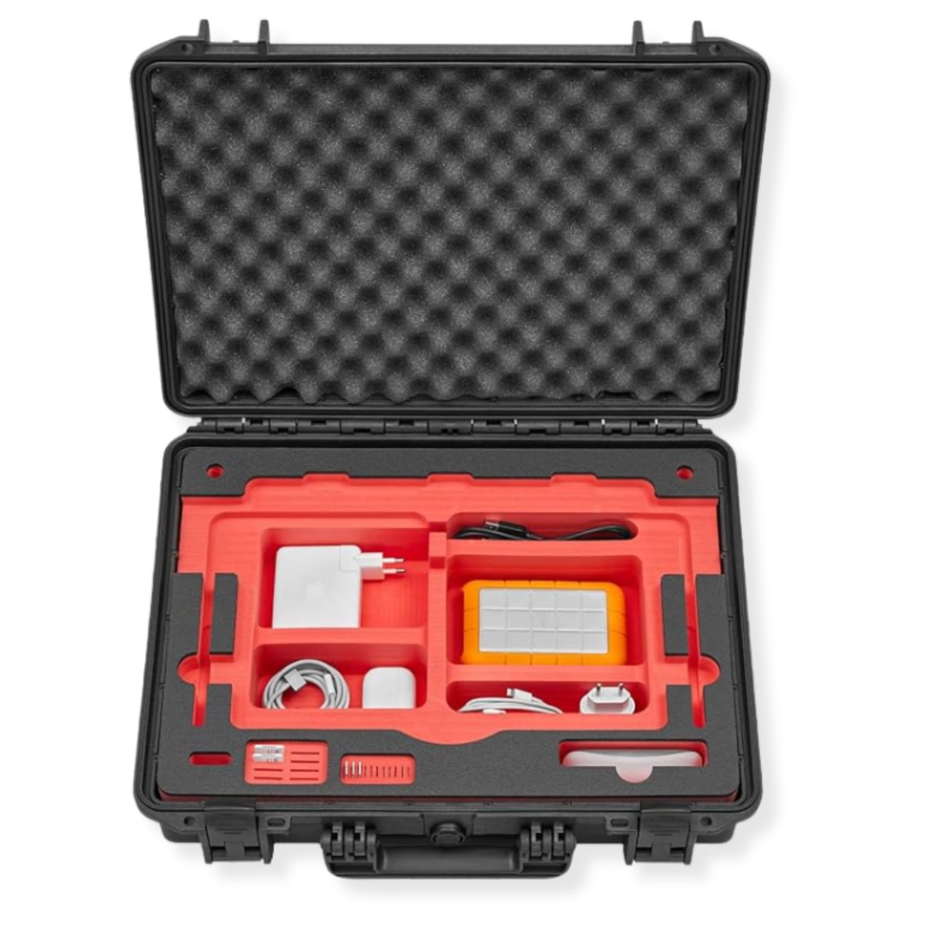 TOMcase Wasserdichter Laptop Koffer IP67 - Stoßfester Hardcase Schutzkoffer für Apple MacBook Pro Air 13" 14" 15" 16 Zoll und Zubehör - Outdoor Notebook Transportkoffer mit passgenauem Inlay