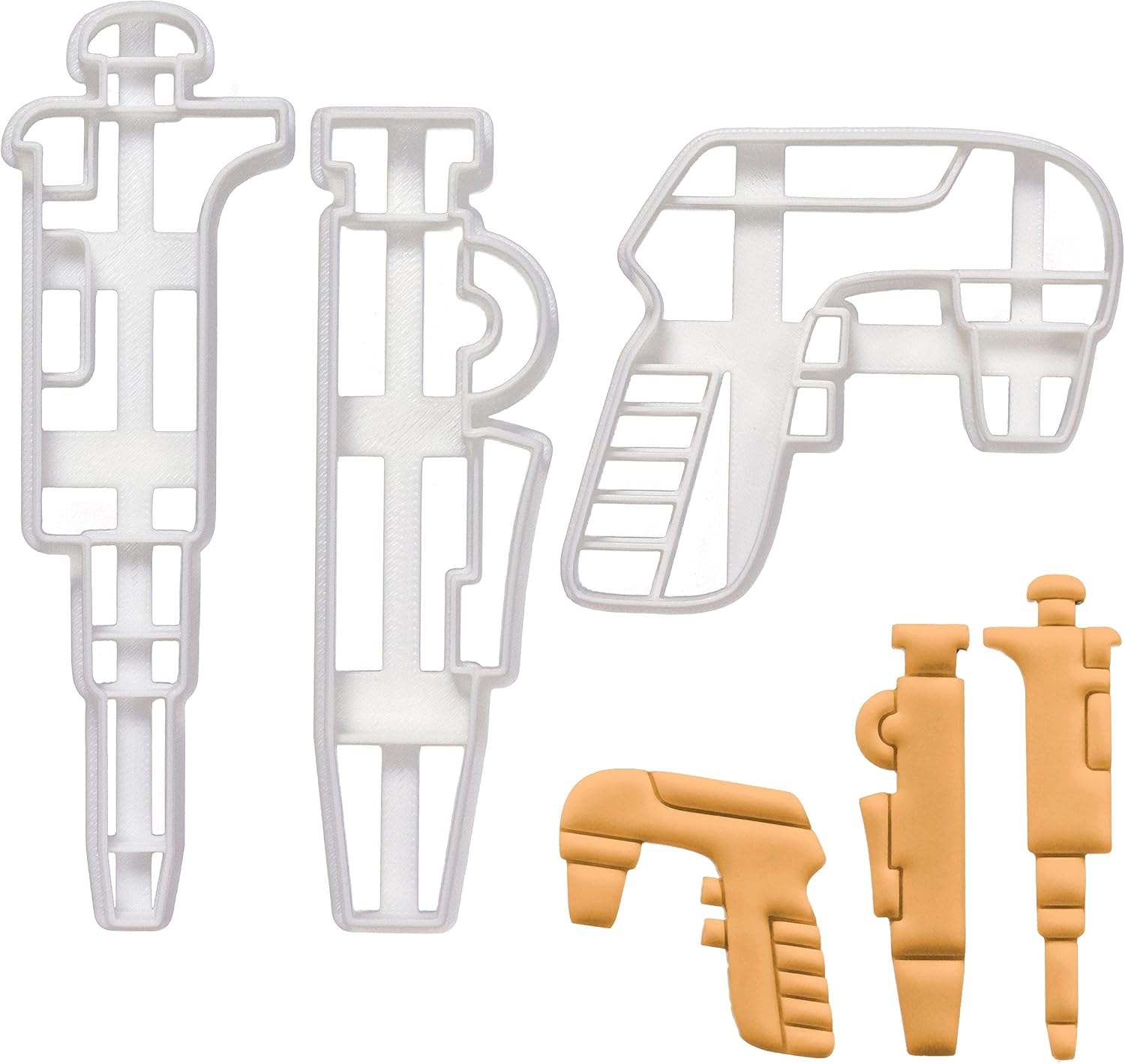 Set of 3 Pipette cookie cutters (Designs: Micropipette, Electronic Pipette, and Pipette Pump), 3 pieces - Bakerlogy