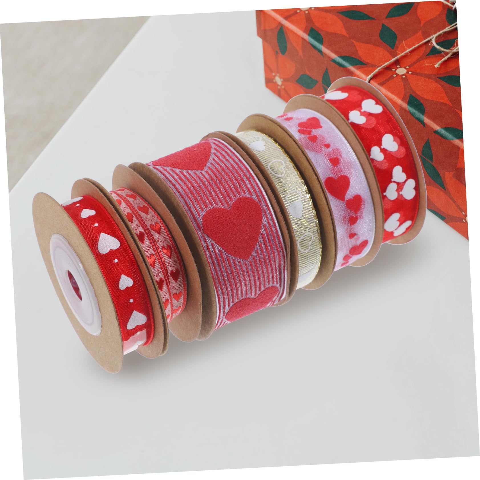 SEWACC 18rollen Herz-ripsband Für Valentinstag Pro Für Hochzeiten Und Dekoration Bunte Und Strapazierfähige Geschenkverpackungsbänder