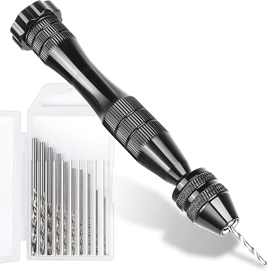 LEOBRO Hand Drill for Resin Molds, 12 cm Black Pin Vise