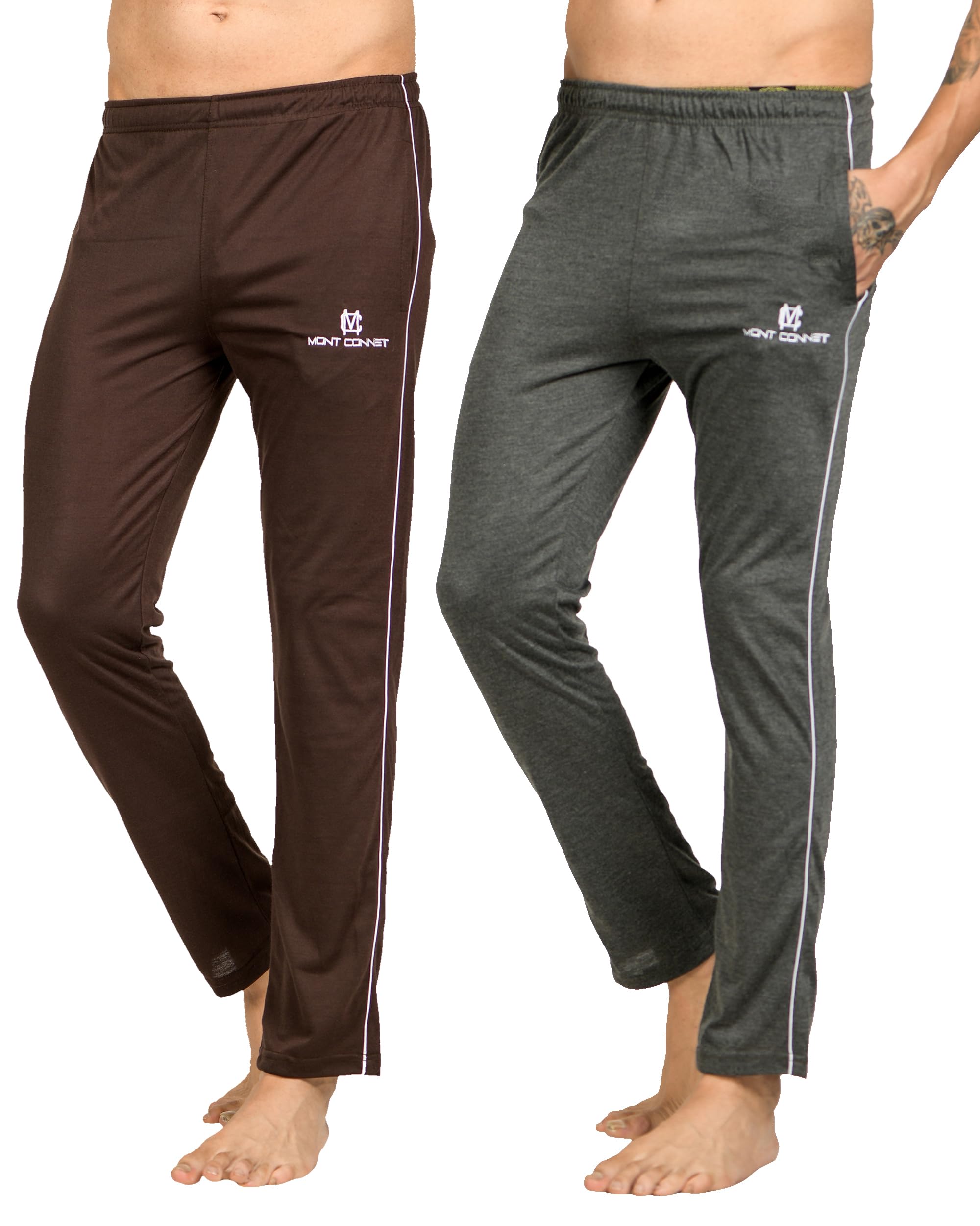 Men's Regular Fit Cotton Plain Solid Comfortable Trackpant with Side Pockets, Lower, Sports Trouser, Joggers, Lounge Wear, YogaWear and Daily Gym Wear for Boys-image-8