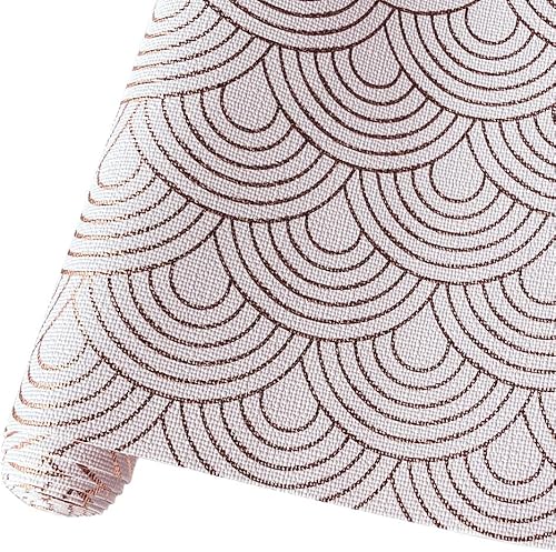 HYANG - Rollo de piel sintética de piel sintética color beige dorado mate, 12 x 53 pulgadas, piel sintética muy adecuada para manualidades,