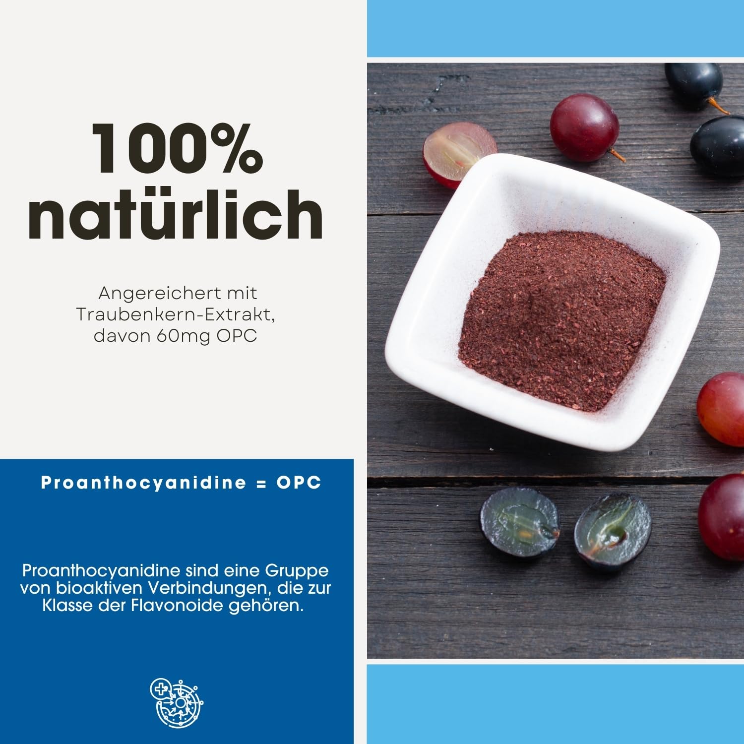 Fair & Pure Super Resveratrol aus Knöterich, 90 Kapseln, mit Rutin, OPC und Quercetin, veganes Nahrungsergänzungsmittel ohne Zusätze, in Deutschland hergestellt