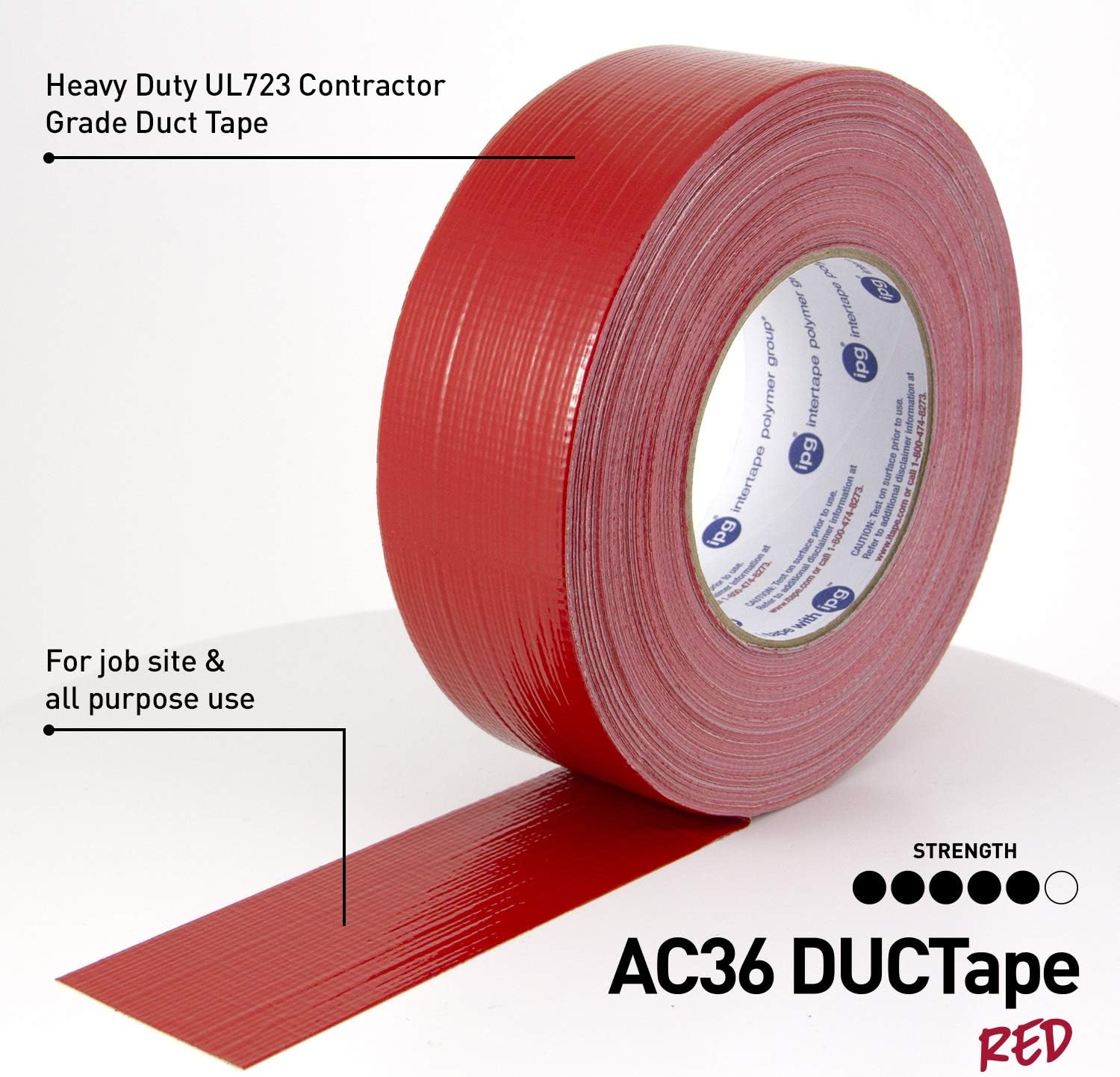 Nеw Prоduсt IPG 4335 Heavy Duty AC36 DUCTape, 1.88 x 60 yd, Red Suреr Dеаl Prоduсt IPG 4335 Heavy Duty AC36 DUCTape, 1.88 x 60 yd, Red