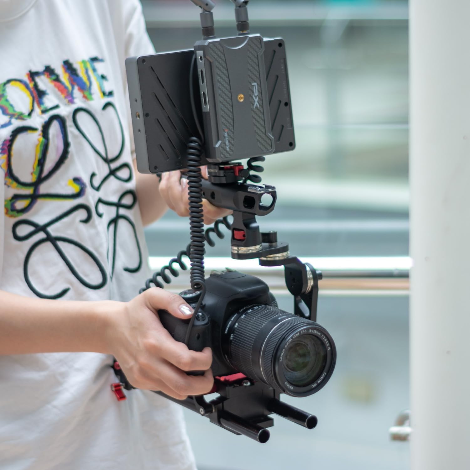 FOMITO 2-Sided NPF Dummy Battery Power Adapter to D-tap Power Cable with USB-C Output Connecting V-Mount Battery for Field Monitor, Wireless Video Transmission, LED Light, Camera, Smartphone