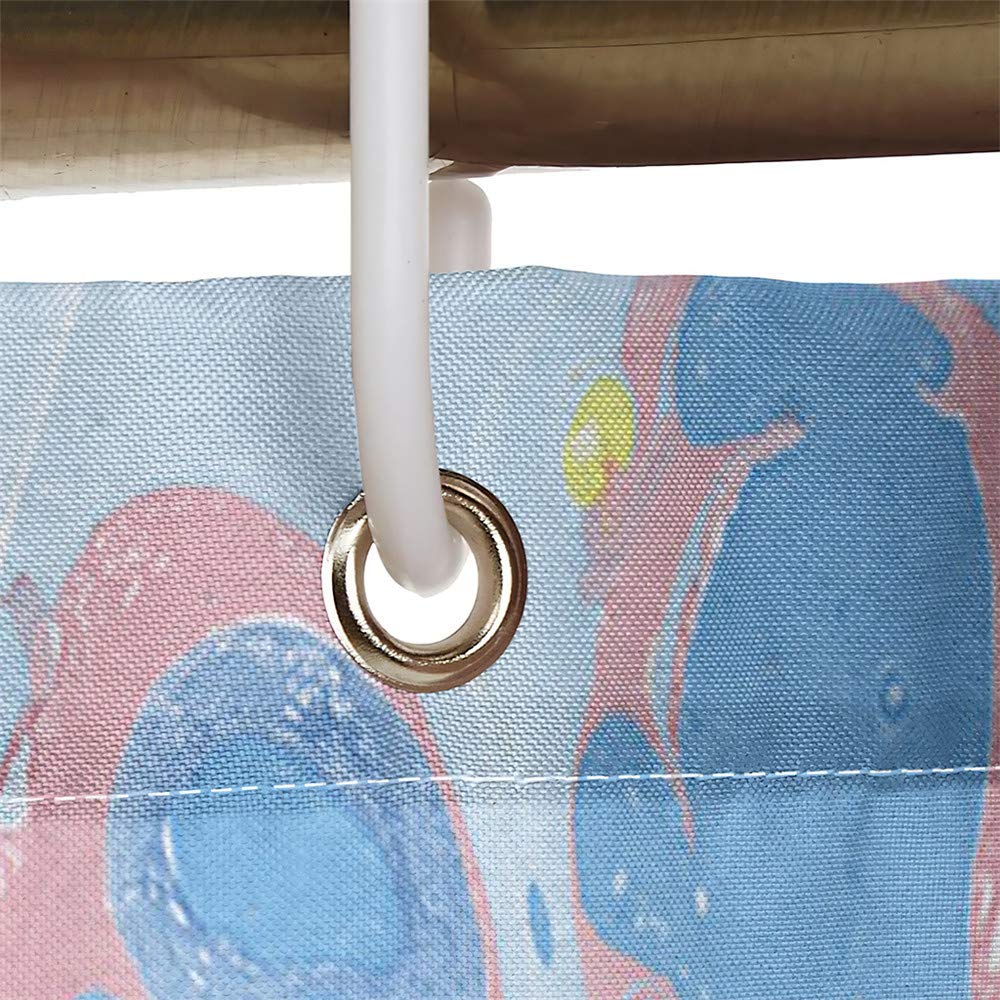 Tenda da doccia in marmo 3D con 12 ganci Tenda da bagno impermeabile lavabile Decorazione per il bagno Tessuto 100% poliestere(Graffiti blu,150x180cm)