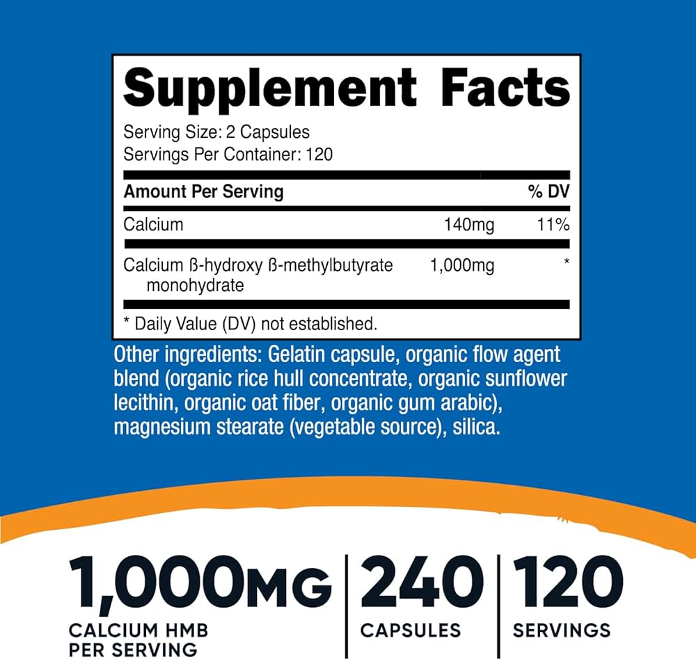 Amazon.com: Nutricost HMB (Beta-Hydroxy Beta-Methylbutyrate