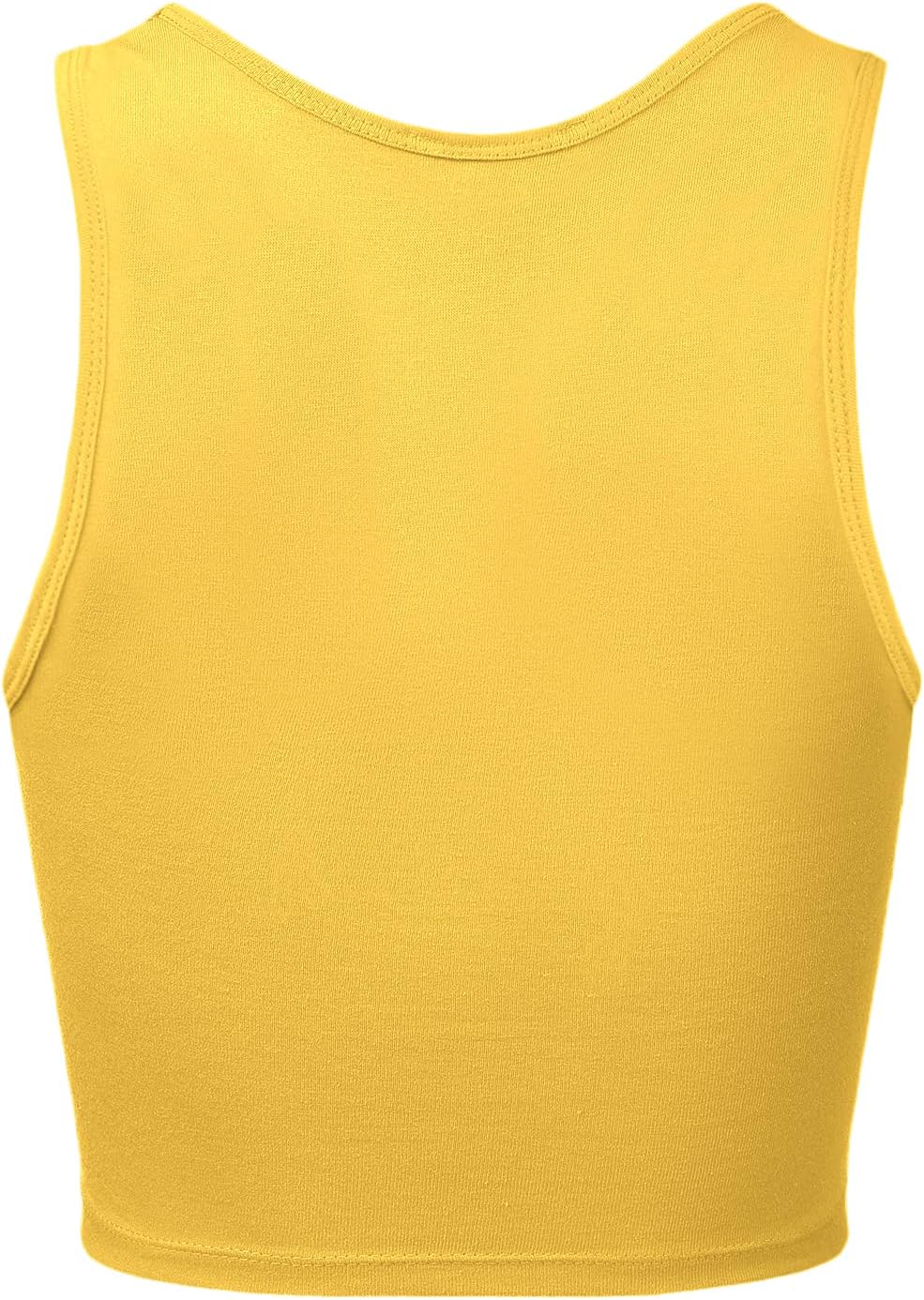 Women Sleeveless Cami Crop Tank Tops Racerback High Halter Neck Shirts - Image 3