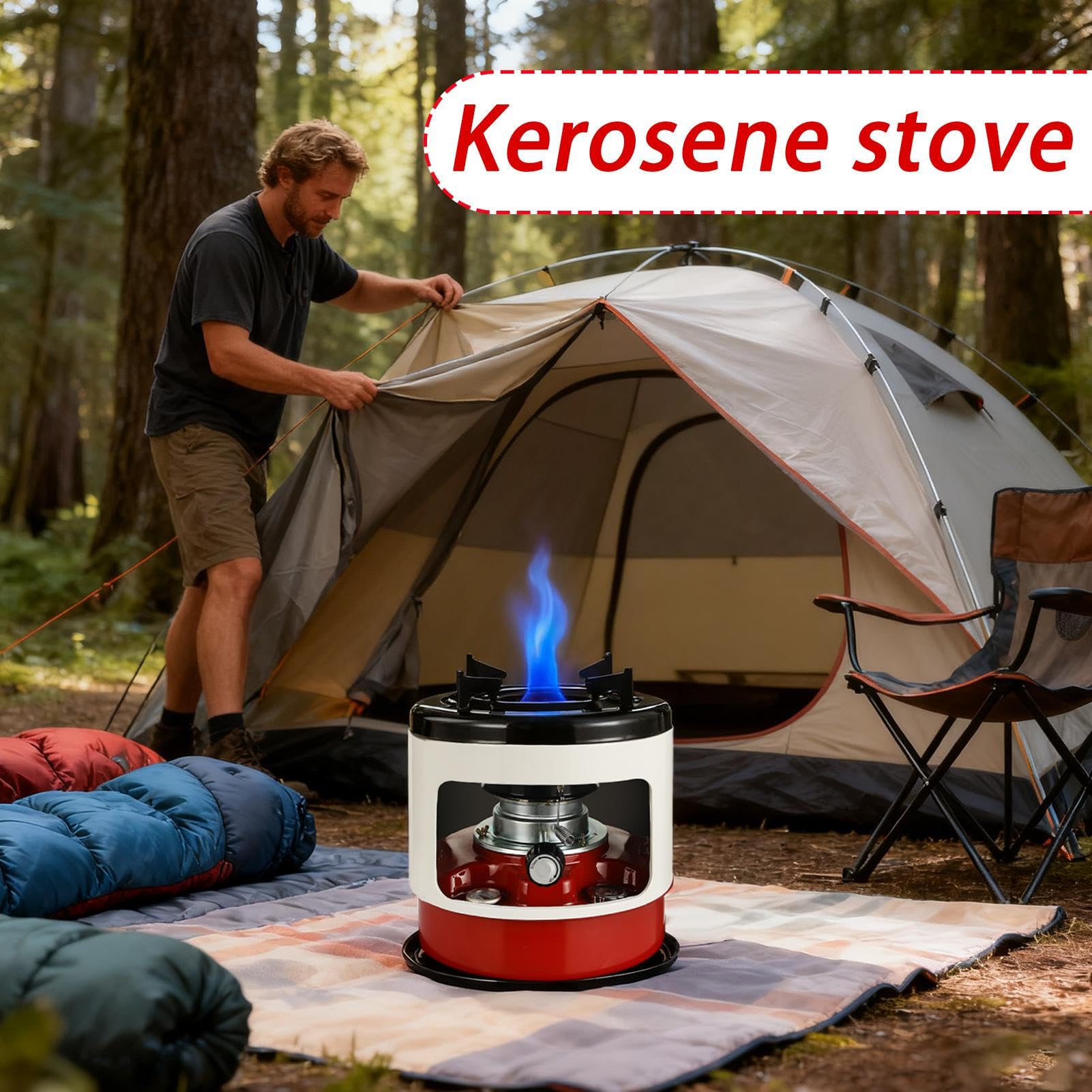 Kuchenka Naftowa,Przeno?ny Palnik Do Gotowania,Turystyczny Piecyk Do | Gotowania - Campingu Warsztatu W?dkarstwa W?drówek Grillowania W Namiocie