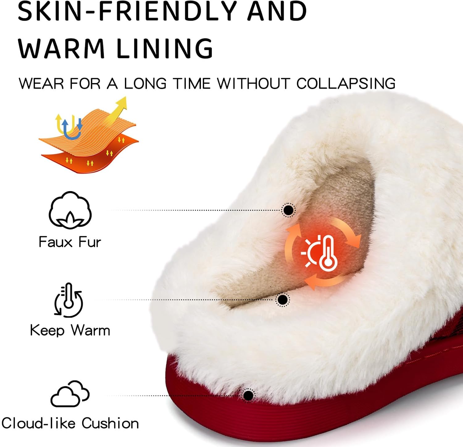 WateLves Girls Slippers Toddler Kids Plush Sequin Slip On Slippers Memory Foam Warm House Shoes for Indoor Outdoor - Image 3