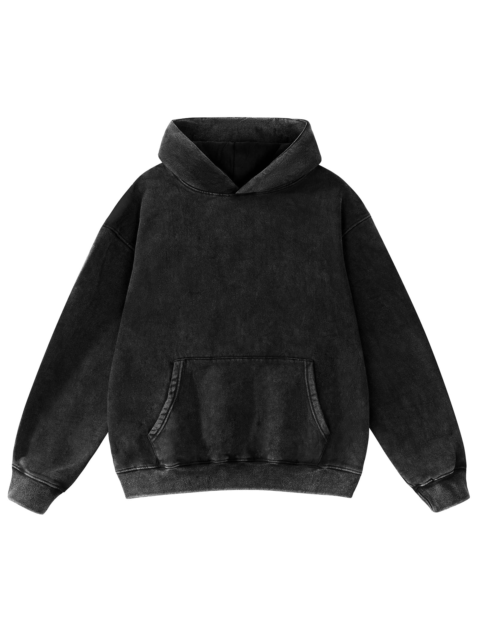 Mens Womens Oversized Acid Wash Hoodie Unisex Heavyweight Fleece Sweatshirt Vintage Cotton Hoodies 2026