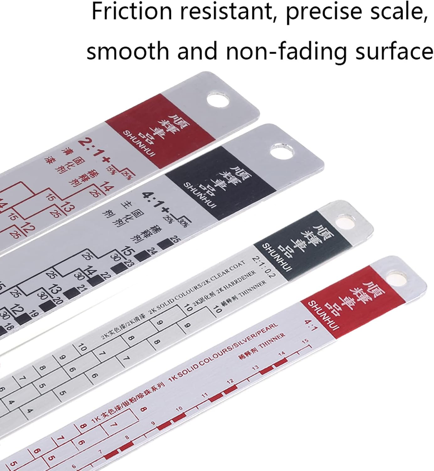 OVERTOYOU Standard Paint Ruler Paint Ratio Ruler Paint Mixing Ruler Dipstick Scale Ruler Paint Mixing Tool Ruler Paint Tool
