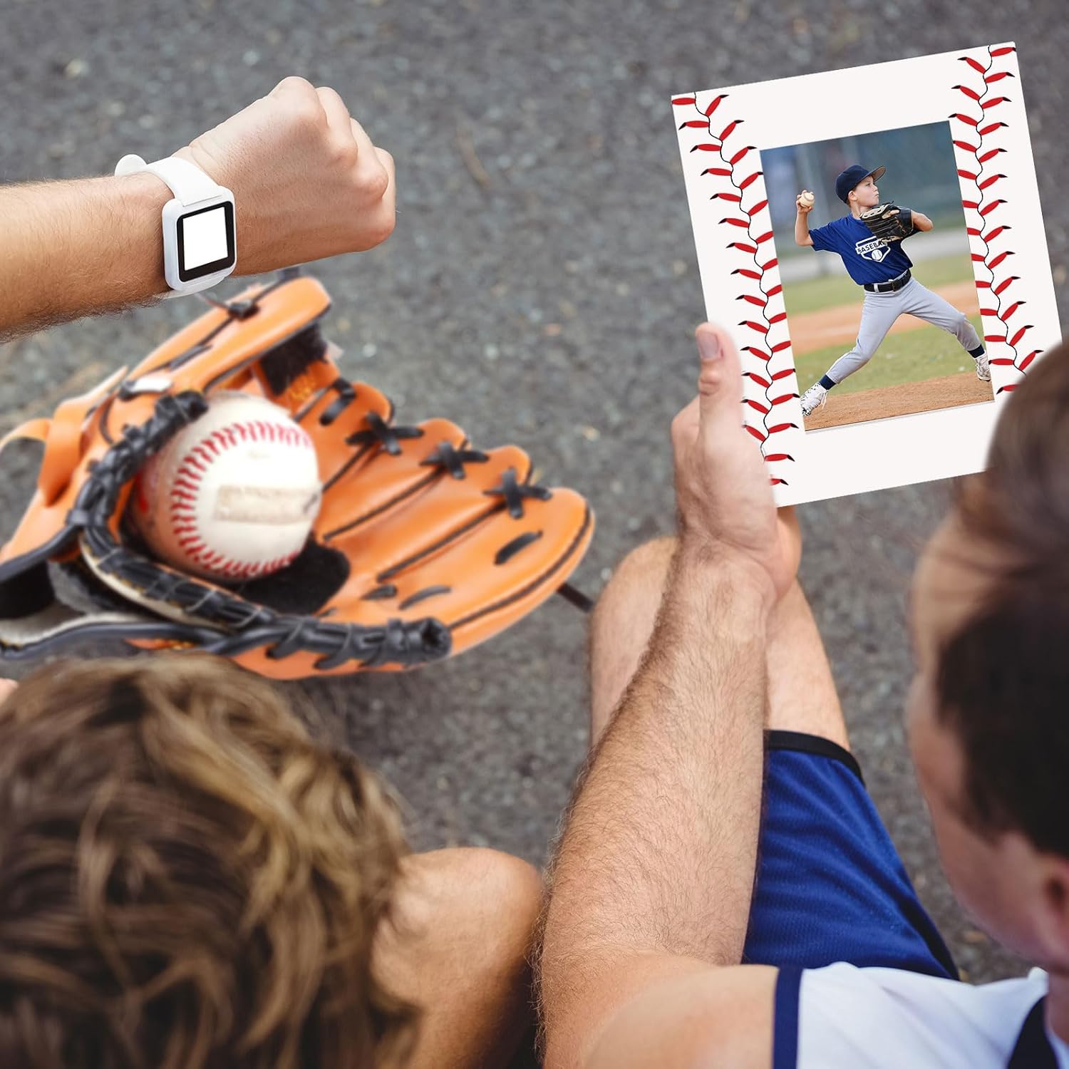 Denylo pro 6 Pcs Baseball Picture Frame 4x6 Inch Baseball Tabletop Picture Frame Sports Theme Photo Frame Wood Frame Gifts for Fathers Day Team Player Women Men Athletes