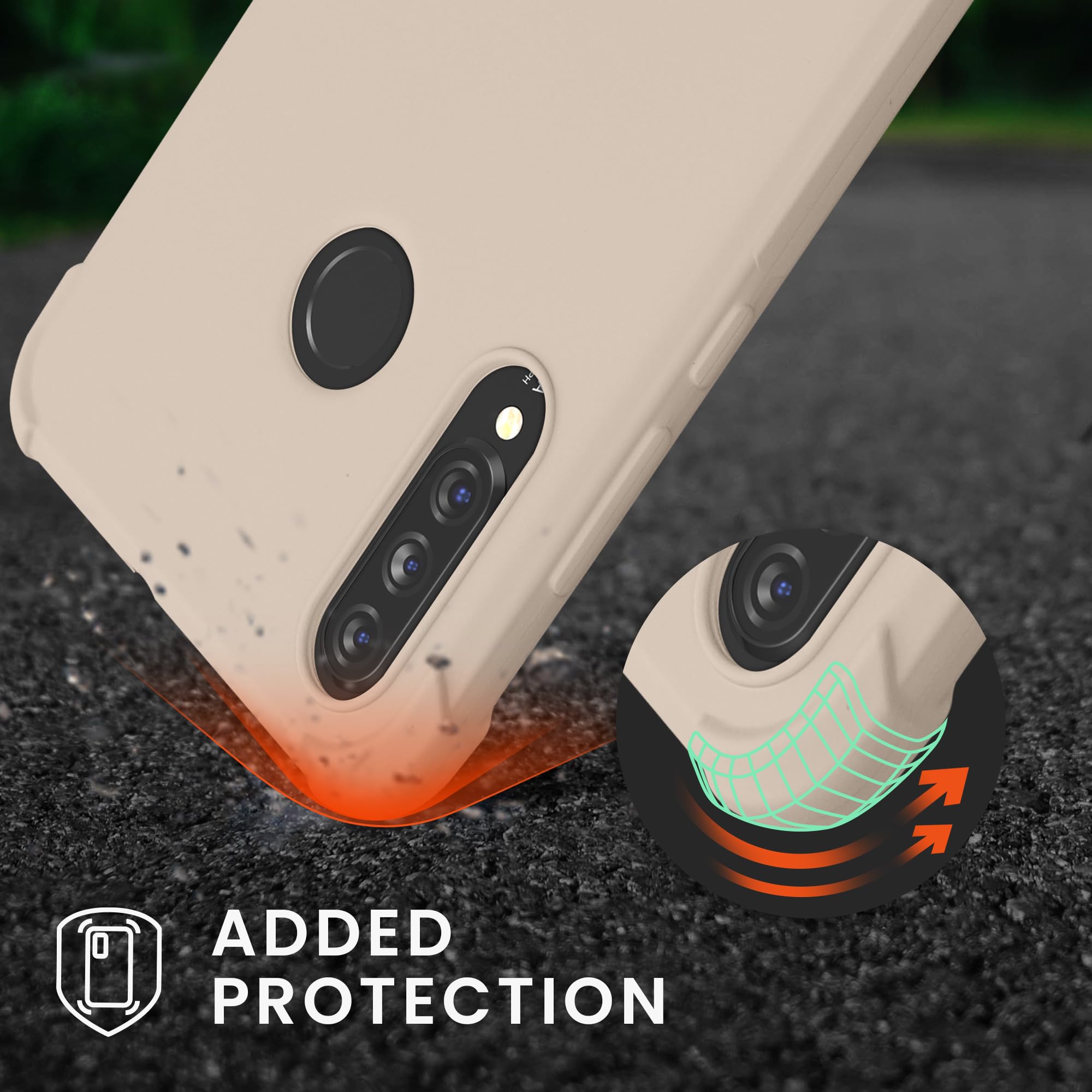 kwmobile Custodia Compatibile con Huawei P30 Lite Cover - Back Case in Silicone TPU - Protezione Smartphone con Cordino - petrolio