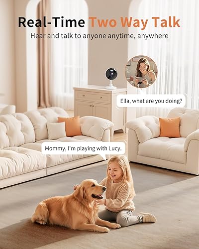 Miniatura 6 de Cámaras 2K para seguridad del hogar, cámara de seguridad WiFi 5G y 2.4G para interiores y exteriores, para bebé, mascota, perro, gato, niñera, audio