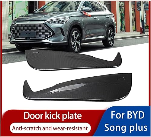 Miniatura 2 de Compatible con BYD Song Plus DM-i EV 2022-2023 Guantera de puerta de automóvil debajo de almohadilla anti patadas borde lateral ABS placa protectora