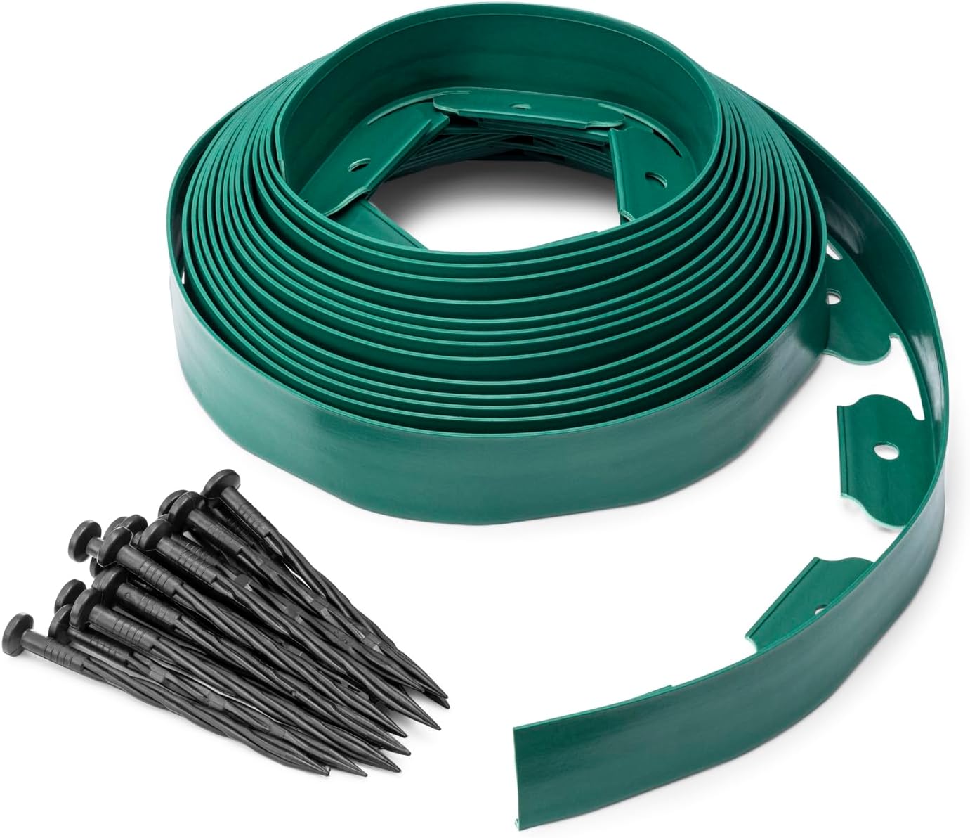 Bordo Per Prato MOOWY 10m X 4.5cm - Nero, Flessibile, Con 30 Picchetti, Senza Scavo, Per Aiuole E Viali - Foto 9