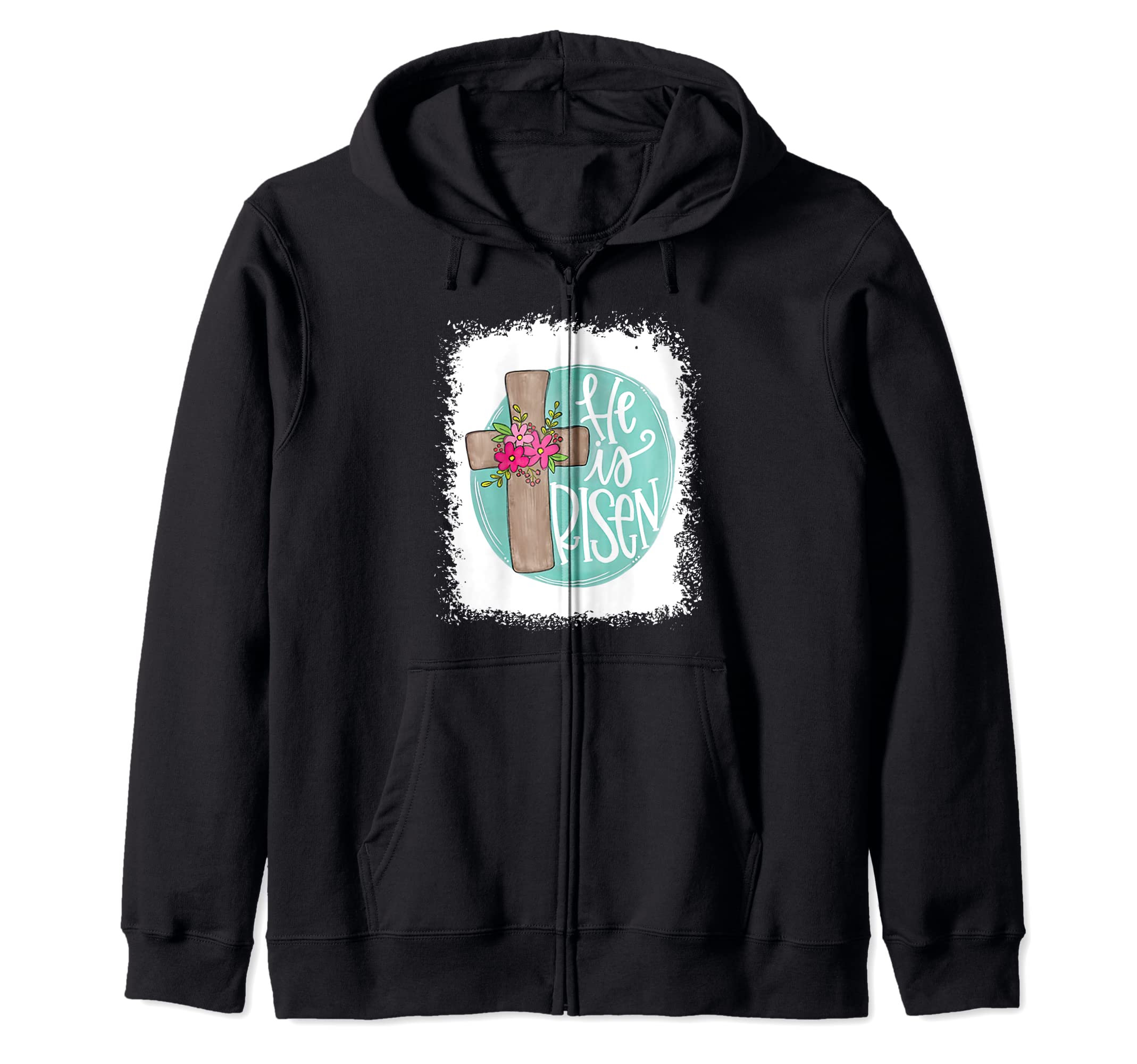 Happy he is risen/ Easter T-Shirt Zip Hoodie