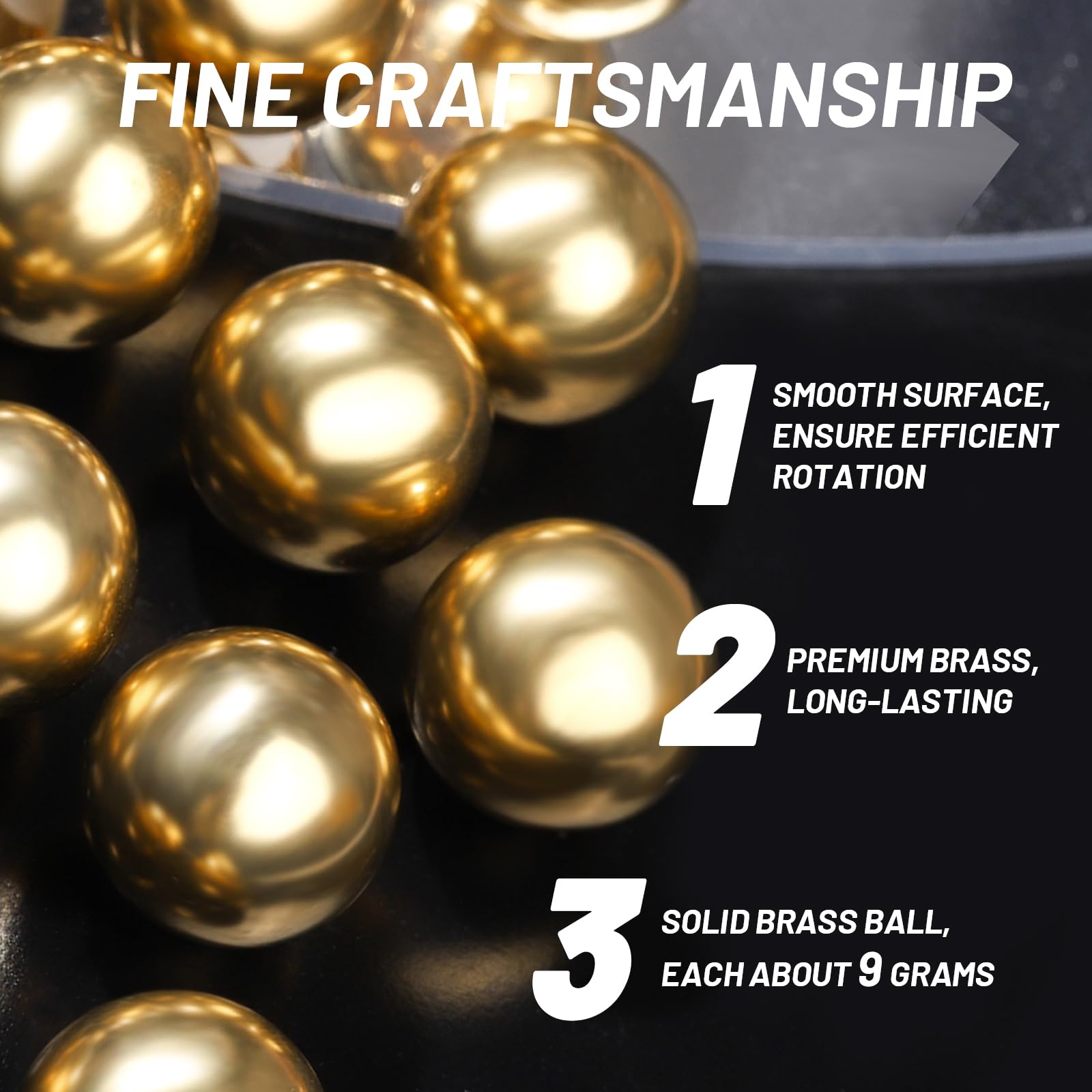 16 pcs 1/2” Precision Solid Brass Bearing Balls, Brass Balls -4 16 pcs 1/2” Precision Solid Brass Bearing Balls, Brass Balls -4