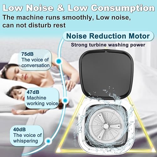 Miniatura 4 de Lavadora portátil, Mini lavadora plegable de 16 litros y secadora de centrifugado, Lavadora compacta plegable, Pequeña lavadora plegable de