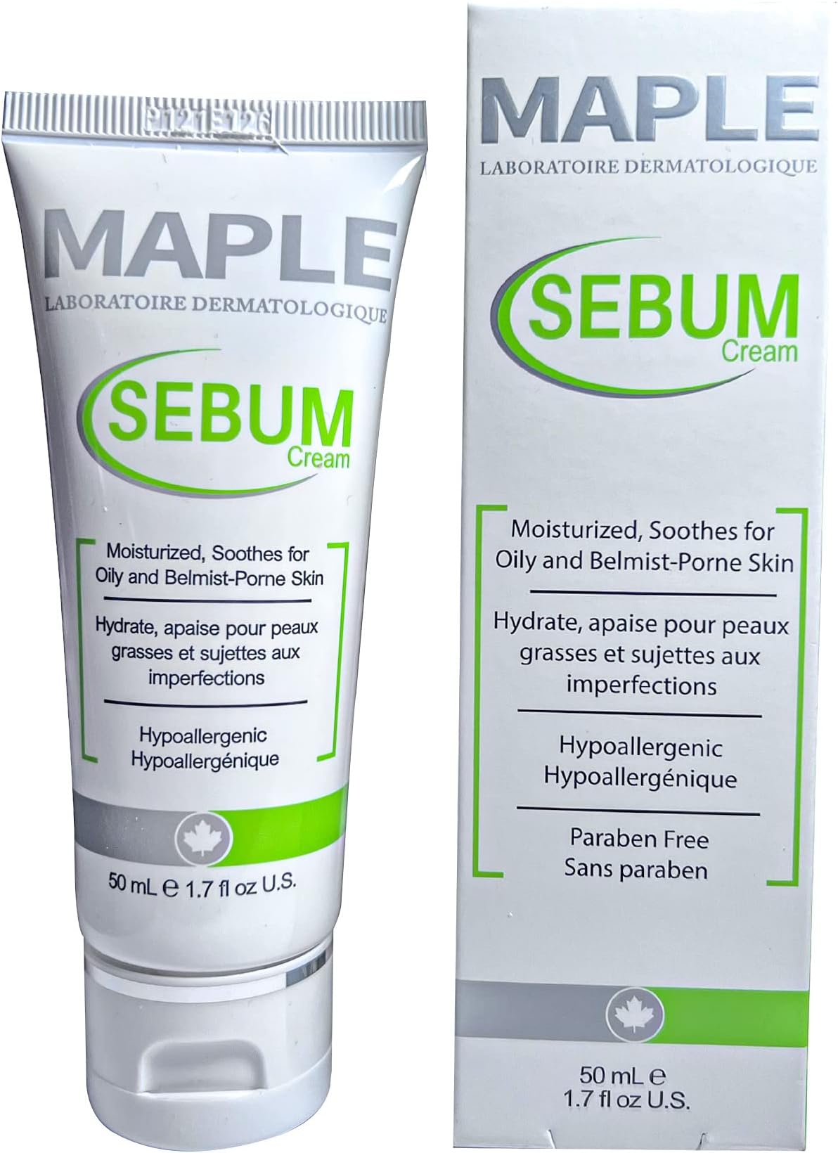 MAPLE SEBUM Cream 50 mL Moisturizes, soothes and regulate a sebum production of oily skin and skin with imperfections.