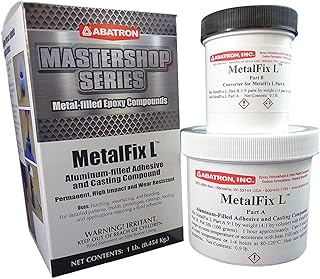 Metalfix L Metal Repair Kit - Aluminum-Filled - Metal Epoxy - Metal Repair Putty and Structural Adhesive - Gray