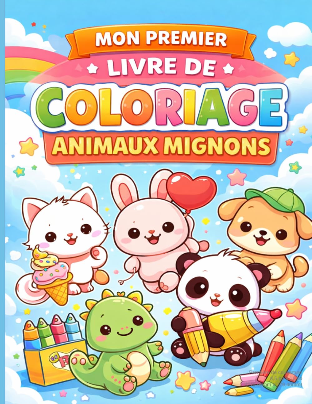 Animaux Kawaii à Colorier - 40 Dessins Trop Mignons pour Enfants: Livre de coloriage pour enfants de 3 à 5 ans - dessins simples, amusants et relaxants